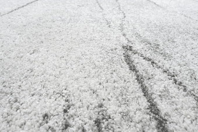 Tepih HARI 3123, moderan sivo zeleni polučupavi tepih od 100% PP Heatset materijala s apstraktnim uzorkom i višim florom od 25 mm