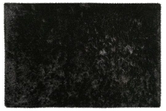 Tepih BLACK TOUCH – ultra mekani crni čupavi tepih od 100% poliestera s visokim florom od 38 mm i ručno tkanom izradom