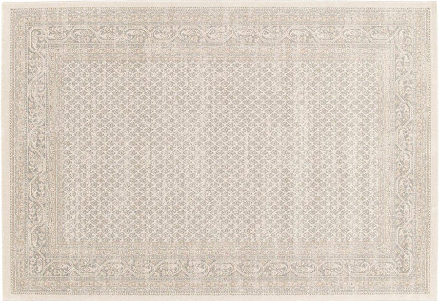Tepih RIVA VINTAGE CREAM, moderni kremasti tepih sa starinskim uzorkom i nježno istrošenim detaljima