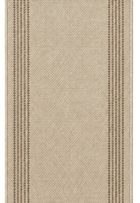 Tepih Staza NATURA 001 širine 67 i 80 cm, ravno tkana bež-smeđa staza prirodnog izgleda s protukliznom podlogom 6.